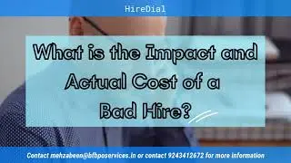 What is the Actual Cost of a Bad Hire? | Calculate the Cost of a Bad Hire | HireDial