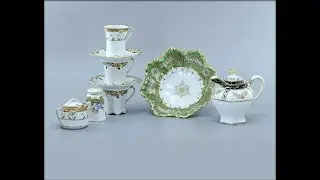 Antique Japanese Porcelain Set. Hand Painted Nippon. 1891 -1911s.