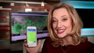 Sarah Spivey shows off the new interactive radar feature on the new KSAT weather app