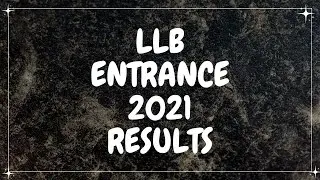LLB ENTRANCE 2021 RESULTS | DULLB | BHULLB | CONGRATULATIONS :D