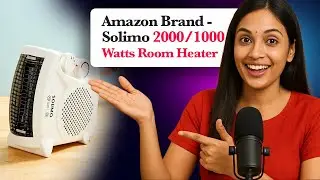 Amazon Brand - Solimo 2000/1000 Watts Room Heater with Adjustable Thermostat
