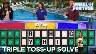 Nick Brings the Laughs During This Triple Toss-Up Round | Wheel of Fortune