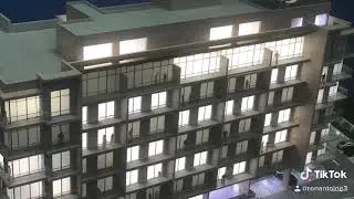 Detailed building with LED lights model