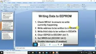 Read and Write in EEPROM  of PIC16F877a in assembly