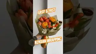 EASY & FAST KOREAN WRAPPING #DIY how to wrap a small bouquet of tulips in tissue paper TIPS & TRICKS
