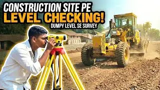 Construction Site Level Checking with Dumpy Level 🚧