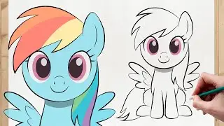 How to Draw Rainbow Dash 🌈 | My Little Pony Easy Step-by-Step | PrimoDrawings