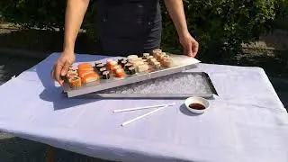 Sushi cooling tray in stainless steel by Elleffe Design