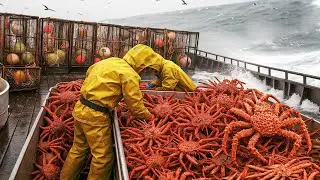 Giant Octopus & King Crab Harvest in Japan &ndash; Fishermen Catch Millions and Process in Seafood Factory