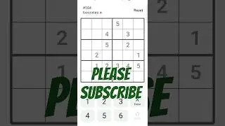 Linkedin Mini Sudoku 184 Today's answer #MiniSudoku