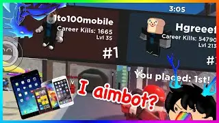 Level 0-100 on mobile ep.4 &ldquo;aimbot?&rdquo; | ROBLOX Arsenal
