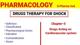 DRUGS THERAPY FOR SHOCK in details Pharmacology ( Ch.5) D.Pharma 2nd #shocktherapy #pharmacybhai 
