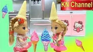 Đồ chơi nhật bản BÚP BÊ LÀM CÂY KEM 2 MÀU CỦA BÉ NA KN Channel