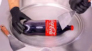 How to Make COCA-COLA Ice Cream Rolls | ASMR (no talking)