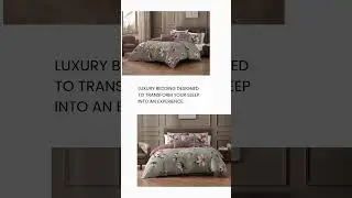 Bebejan Purple Lilies Comforter Set | 5 Piece 100% Cotton Sateen Reversible Floral Bedding USA #fall