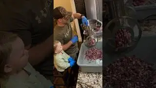 Deer meat, it&rsquo;s for dinner.  It&rsquo;s all part of the process. #endofseason #daddydaughter #bowhunting