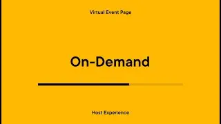 Splash Virtual Event Page: Host Experience | On Demand