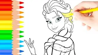 Coloring Elsa Frozen - Elsa and Anna Coloring Pages