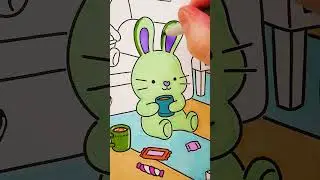Cozy Coloring Timelapse (Part 2) &ndash; Green Bunny