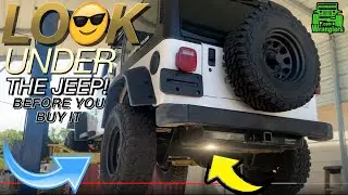 Make Sure to Look Under the Jeep Before You Buy It | Rusty Wrangler Fixable? Under Carriage Review