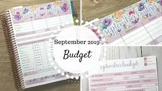 September 2019 Budget | Erin Condren Deluxe Monthly |