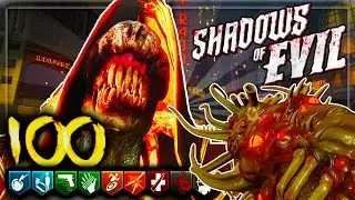 'SHADOWS OF EVIL' ROUND 100 FULL COMEPLETION GAMEPLAY GUIDE! - Black Ops 3 Zombies!