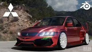 Mitsubishi Lancer Evolution IX Custom Widebody Kit (Blender Render/Animation)