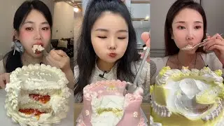ASMR Cake Mukbang | Eating Creamy & Fluffy Cakes (No Talking)