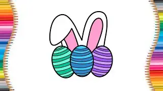 How to draw kawaii easter eggs