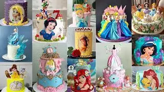 Beautiful Disney Princess Cake/Princess Cake/Cake Design/Birthday Cake/Cake Design for birthday#cake