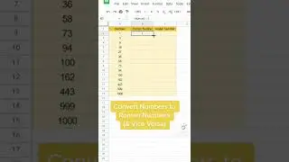 Convert from Numbers to Roman Numbers (& Vice Versa) in Google Sheets