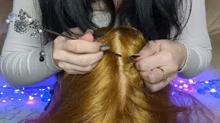ASMR Scalp Scratching | Hair Parting (2Ver. Inaudible Whisper/No Talking)