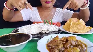 Bodo traditional food(Narzi jng oma mejem)dry jute leaves with fatty pork,pork fry and papad😋🔥