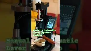 Manual + Automatic Lever Espresso machine with PID + Pressure Profiling #coffee #espresso #shorts