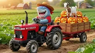 Shark Cartoon: Baby Shark's Tractor Adventure & Panda's Heroic Goat Rescue! 🚜🚨🐐💎