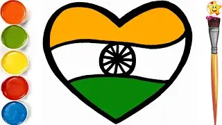 26 January Special flag Drawing || Republic Day Drawing Easy Step By step || Indian Flag Drawing.#1