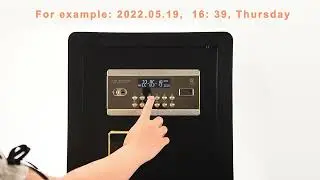 How to set time and date for 45G B2 LCD digital safe box