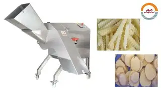 Automatic Wave Shaped Potato Chips Cutting Machine Industrial Crinkle Cut Fries cutter Equipment
