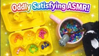 Oddly #Satisfying Colorful Glass Marbles & Beads #ASMR🟡🟢🔵🟣🔴🟠
