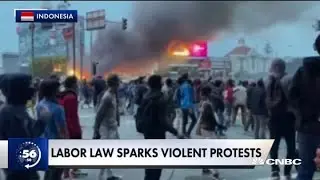Around the World: Barcelona drug bust and violent protests in Southeast Asia & more