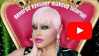 Justice Taylor drag queen makeup tutorial! Reverse cat eye liner!