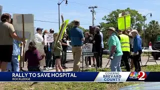 Rockledge health care workers and community members rally to save hospital