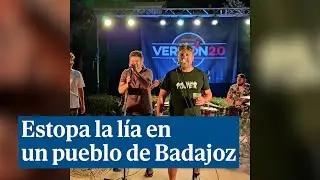 Estopa les roba los micros a la orquesta y sale a cantar en un pueblo de Badajoz