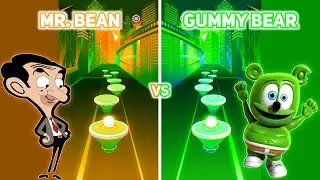 Mr. Bean vs Gummy Bear - Rush Tiles Magic Hop