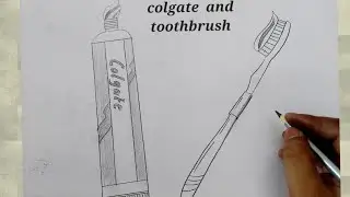 how to draw toothpaste l how to draw toothpaste and toothbrush
