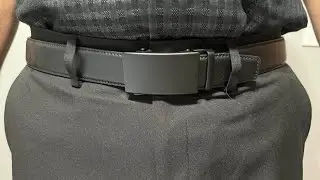 BOSTANTEN Men's Belt Leather Ratchet Belt with Adjustable Buckle, Trim to Fit