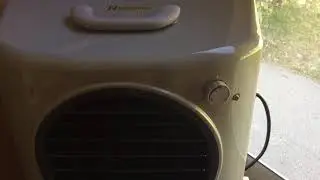 RV Camper Evaporative Swamp Cooler. Using $20 Harborfeight Inverter and deep  battery. Boondocking