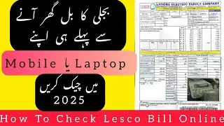 How To Check LESCO Bill Online 2025