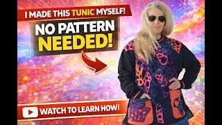 How To Sew a Dress from Sweatshirts and Fabric Scraps/DIY TUTORIAL #plussizefashion #sewingtutorial