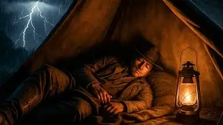Peaceful Sleep Inside a Canvas Tent | RDR2 Rain & Thunder Ambience